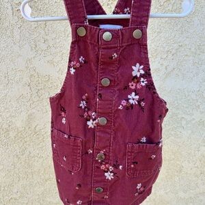 The Children's Place Burgundy Floral Overalls
